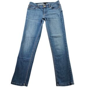 White House Black Market Women's Slim Leg Jeans Size 4R Stretch Medium Wash
